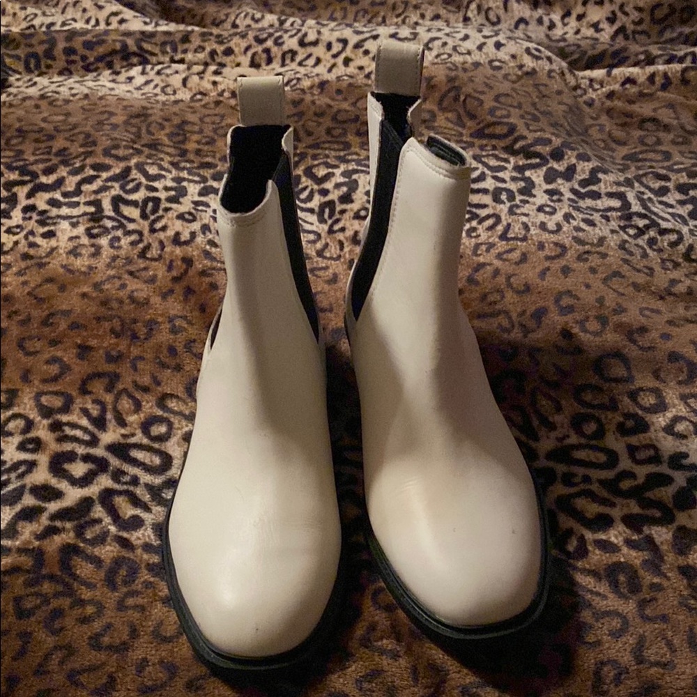 UGG Cream and Black Ankle Booties